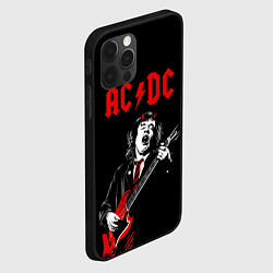 Чехол для iPhone 12 Pro AC DC Ангус Янг гитарист, цвет: 3D-черный — фото 2