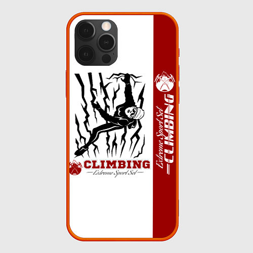 Чехол iPhone 12 Pro Альпинизм Climbing / 3D-Красный – фото 1