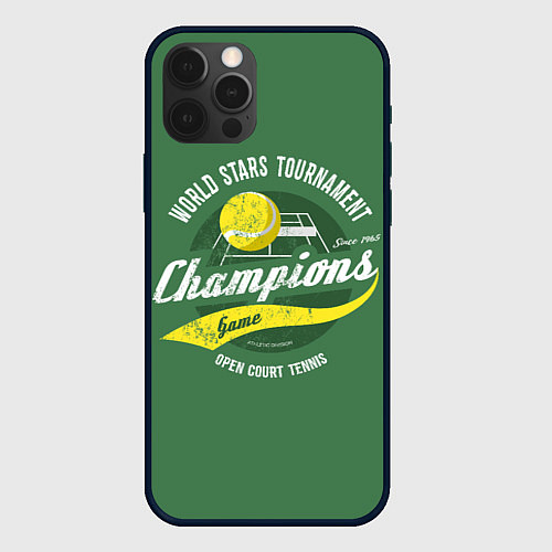 Чехол iPhone 12 Pro Большой Теннис Tennis / 3D-Черный – фото 1