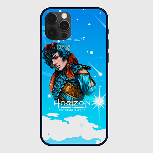 Чехол iPhone 12 Pro Horizon Forbidden West Art / 3D-Черный – фото 1