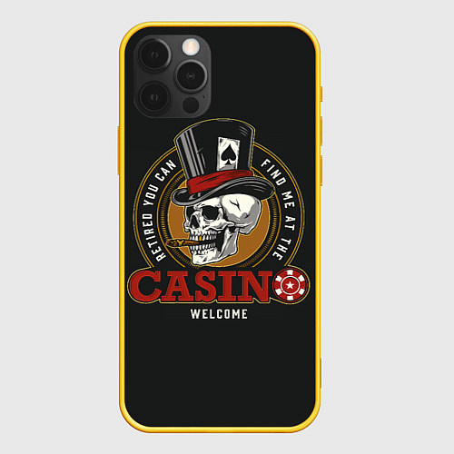 Чехол iPhone 12 Pro CASINO - Казино / 3D-Желтый – фото 1