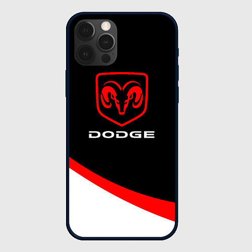 Чехол iPhone 12 Pro DODGE SPORT / 3D-Черный – фото 1