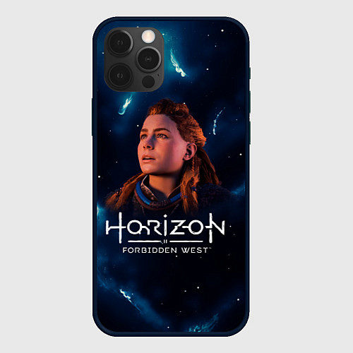 Чехол iPhone 12 Pro Horizon Forbidden West - Молнии / 3D-Черный – фото 1