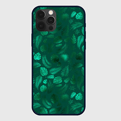 Чехол iPhone 12 Pro Яркие зеленые листья
