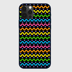 Чехол iPhone 12 Pro Разноцветные волнистые линии