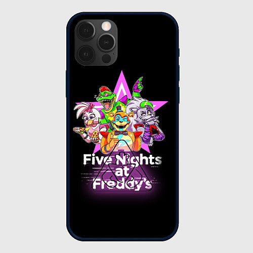 Чехол iPhone 12 Pro Game Five Nights at Freddys: Security Breach / 3D-Черный – фото 1