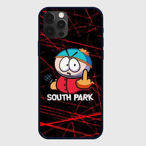 Чехол iPhone 12 Pro Мультфильм Южный парк Эрик South Park / 3D-Черный – фото 1