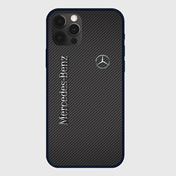 Чехол iPhone 12 Pro Mercedes карбоновые полосы
