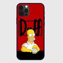 Чехол iPhone 12 Pro Гомер и пиво Симпсоны Simpsons