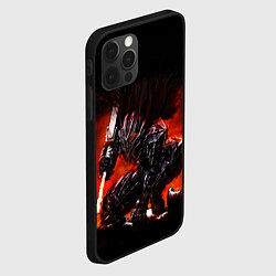 Чехол для iPhone 12 Pro ГАТС В ДОСПЕХАХ БЕРСЕРК, цвет: 3D-черный — фото 2