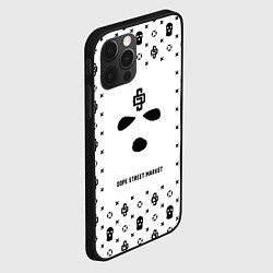 Чехол для iPhone 12 Pro Узор White Phantom Ski Mask Dope Street Market, цвет: 3D-черный — фото 2