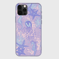 Чехол iPhone 12 Pro Морские коньки и медузы