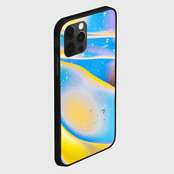 Чехол для iPhone 12 Pro Градиент Жёлто-Голубая Абстракция, цвет: 3D-черный — фото 2