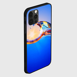 Чехол для iPhone 12 Pro Градиент Волна Абстракция, цвет: 3D-черный — фото 2