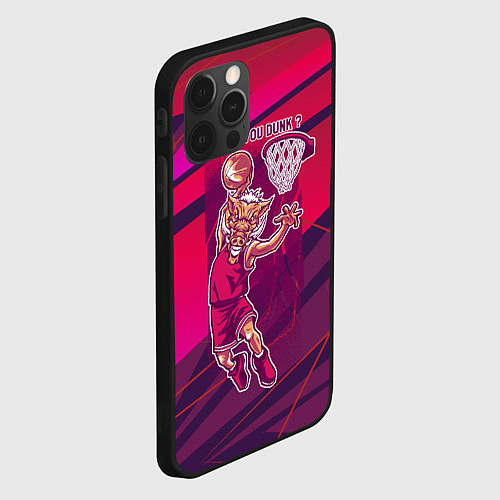 Чехол iPhone 12 Pro Баскетбол кабан / 3D-Черный – фото 2