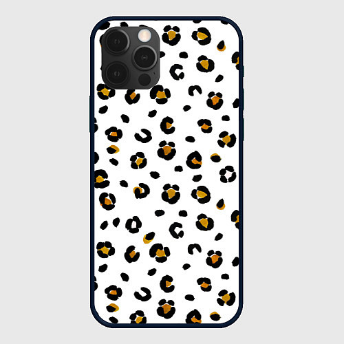 Чехол iPhone 12 Pro Пятна леопарда leopard spots / 3D-Черный – фото 1