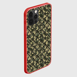 Чехол для iPhone 12 Pro Камуфляж с Сеткой, цвет: 3D-красный — фото 2