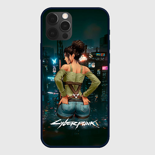 Чехол iPhone 12 Pro Panam Панам Cyberpunk2077 / 3D-Черный – фото 1