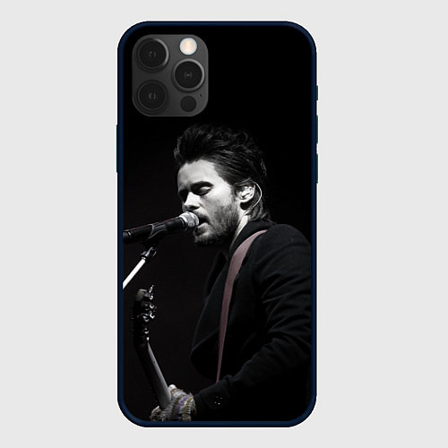 Чехол iPhone 12 Pro Джаред Лето 30 Seconds To Mars / 3D-Черный – фото 1