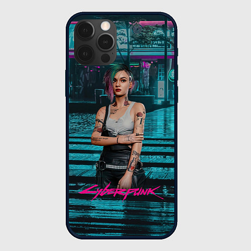 Чехол iPhone 12 Pro Джуди сyberpunk2077 / 3D-Черный – фото 1