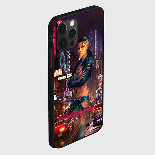 Чехол iPhone 12 Pro Vi Cyberpunk2077 / 3D-Черный – фото 2