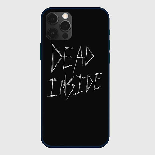 Чехол iPhone 12 Pro Надпись Dead Inside / 3D-Черный – фото 1