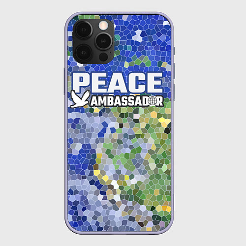 Чехол iPhone 12 Pro Peace Ambassador Посол мира / 3D-Светло-сиреневый – фото 1