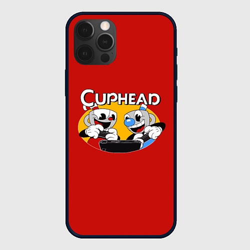 Чехол iPhone 12 Pro Cuphead and Mugman Gamers / 3D-Черный – фото 1