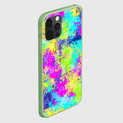 Чехол для iPhone 12 Pro Пиксельный камуфляж Диско 3, цвет: 3D-салатовый — фото 2