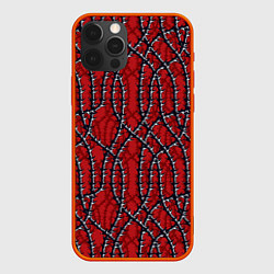Чехол для iPhone 12 Pro За колючей проволокой, цвет: 3D-красный