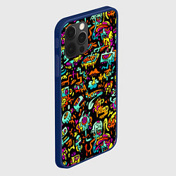 Чехол для iPhone 12 Pro Прикольный красочный паттерн, цвет: 3D-тёмно-синий — фото 2