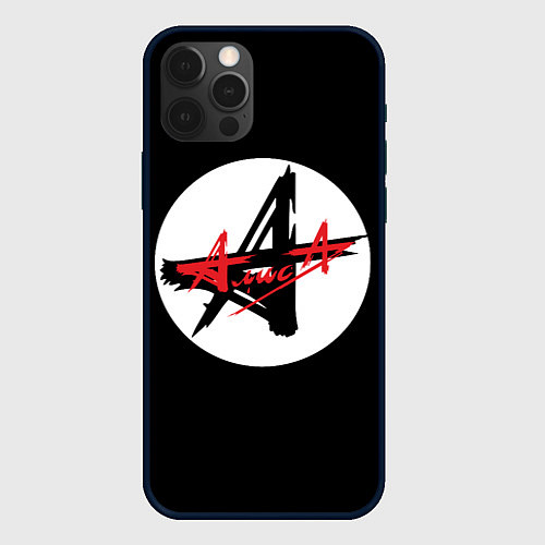 Чехол iPhone 12 Pro Алиса - русский рок / 3D-Черный – фото 1