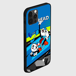 Чехол для iPhone 12 Pro 2 чашечки cuphead, цвет: 3D-черный — фото 2