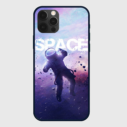 Чехол iPhone 12 Pro Space walk / 3D-Черный – фото 1