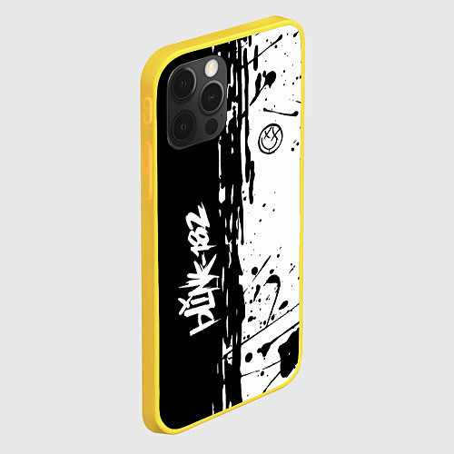 Чехол iPhone 12 Pro Blink 182 БРЫЗГИ / 3D-Желтый – фото 2