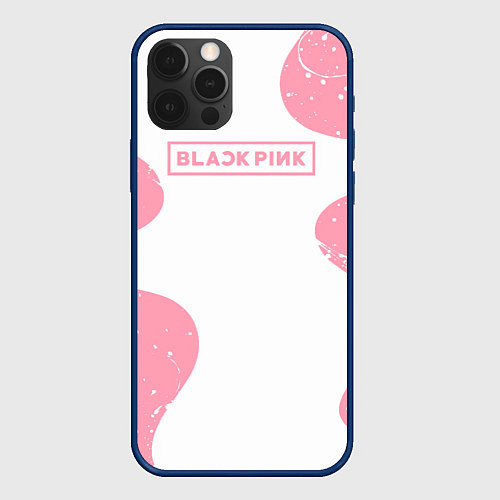 Чехол iPhone 12 Pro Black pink / 3D-Тёмно-синий – фото 1