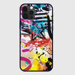 Чехол для iPhone 12 Pro Граффити Vanguard pattern, цвет: 3D-черный