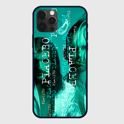 Чехол iPhone 12 Pro Placebo - turquoise / 3D-Черный – фото 1