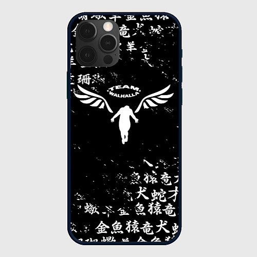 Чехол iPhone 12 Pro WALHALLA TEAM BLACK WHITE ЛОГО ТОКИЙСКИЕ МСТИТЕЛИ / 3D-Черный – фото 1