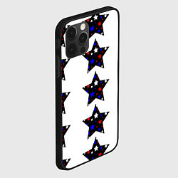 Чехол для iPhone 12 Pro Звёзды в цветах флага России, цвет: 3D-черный — фото 2