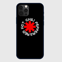Чехол для iPhone 12 Pro Red Hot Chili Peppers Rough Logo, цвет: 3D-черный