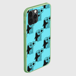 Чехол для iPhone 12 Pro МИКРОСХЕМА ГОЛОВЫ, цвет: 3D-салатовый — фото 2
