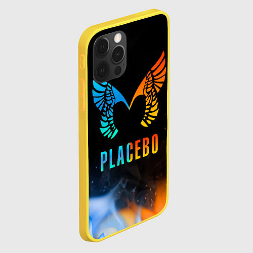 Чехол iPhone 12 Pro Placebo, Logo / 3D-Желтый – фото 2