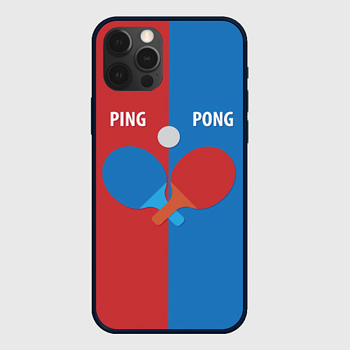 Чехол iPhone 12 Pro PING PONG теннис / 3D-Черный – фото 1