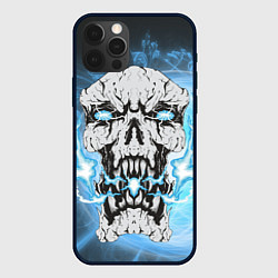 Чехол для iPhone 12 Pro Череп-монстр в молниях, цвет: 3D-черный