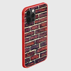 Чехол для iPhone 12 Pro Brick Wall, цвет: 3D-красный — фото 2