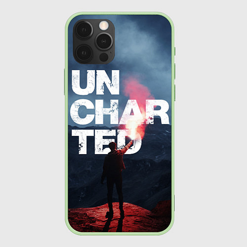 Чехол iPhone 12 Pro Uncharted Анчартед На картах не значится / 3D-Салатовый – фото 1
