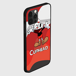 Чехол для iPhone 12 Pro Cuphead веселая красная чашечка, цвет: 3D-черный — фото 2