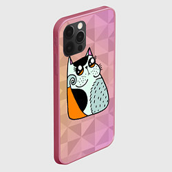 Чехол для iPhone 12 Pro Милый Абстрактный котик, цвет: 3D-малиновый — фото 2