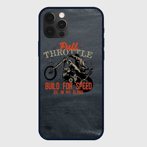 Чехол iPhone 12 Pro Full Throttle Полный газ / 3D-Черный – фото 1